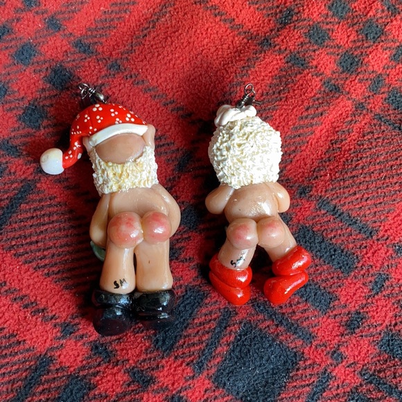 Handcrafted; Naked Santa & Mrs Claus; Ornaments - Picture 2 of 7